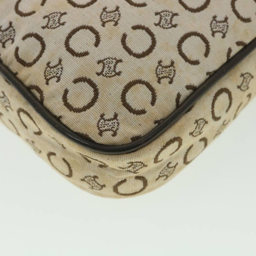 CELINE C Macadam Canvas Shoulder Bag White Brown MC01/1 Auth ar9019 - Picture 15 of 16